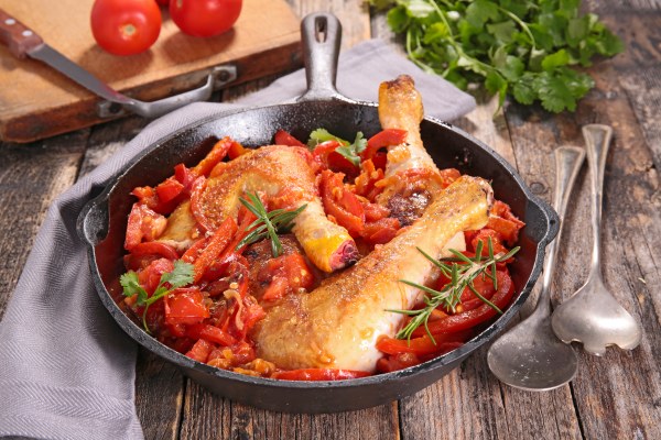 Poulet mijoté aux légumes